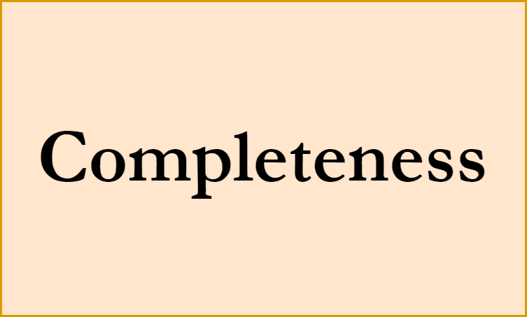 Completeness