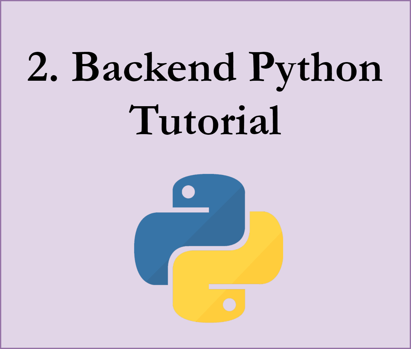 Backend Python Tutorial